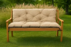 Coussin pour banc de jardin 160x60x50cm coussin de banc de jardin 3 places Beige coussin de balançoire coussin de banc extérieur