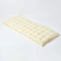 Coussin pour banc de jardin 2 places, crème - HOMESCAPES