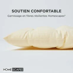 Coussin pour banc de jardin 2 places, crème - HOMESCAPES