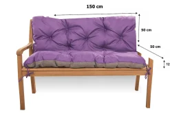Coussin pour banc de jardin 150x50x50cm coussin de banc de jardin Violet coussin de balançoire coussin de banc extérieur