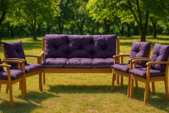 Coussin pour banc de jardin 150x50x50cm coussin de banc de jardin Violet coussin de balançoire coussin de banc extérieur