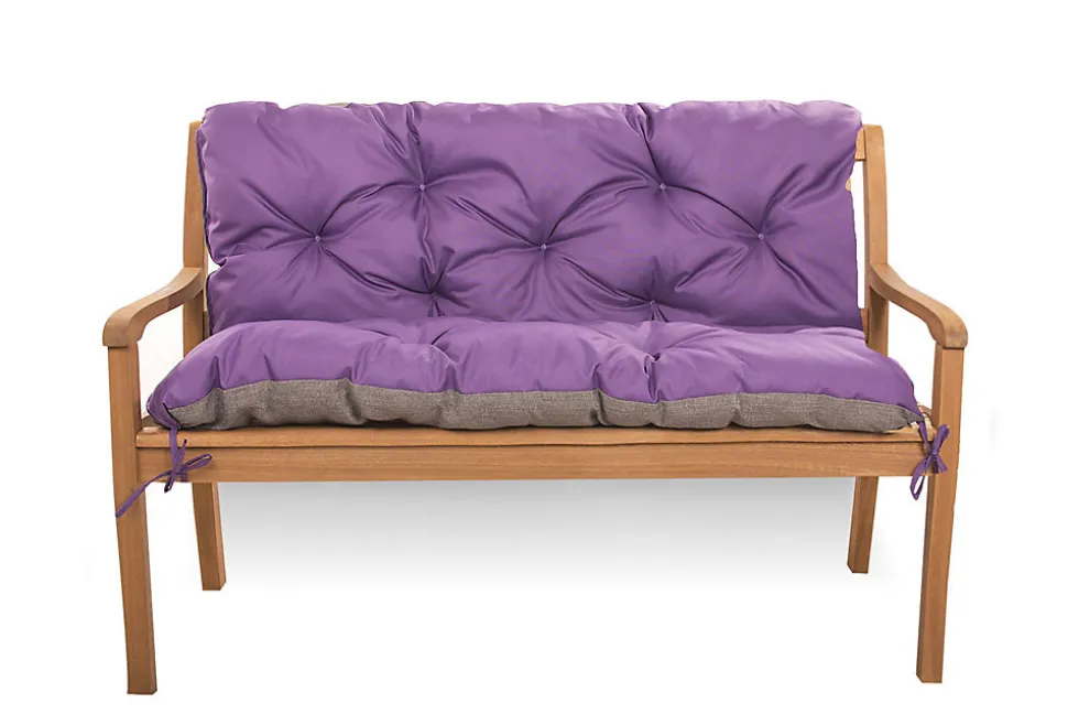 Coussin pour banc de jardin 120x60x50cm, coussin de banc de jardin Violet coussin de banc extérieur, coussin de balançoire