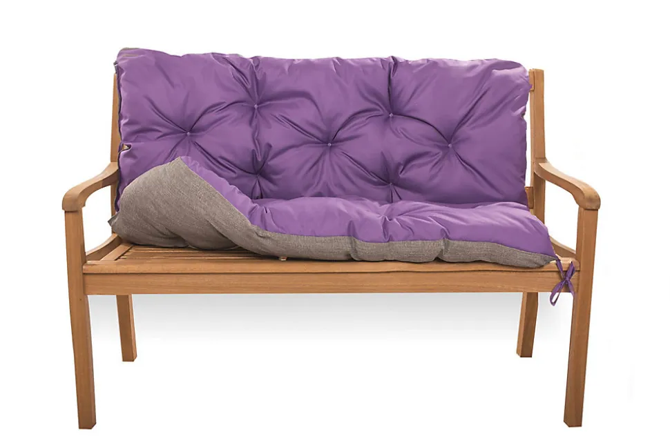 Coussin pour banc de jardin 120x60x50cm, coussin de banc de jardin Violet coussin de banc extérieur, coussin de balançoire