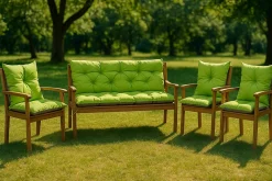 Coussin pour banc de jardin 150x60x50cm coussin de banc de jardin Citron vert coussin de balançoire coussin de banc extérieur