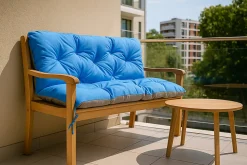 Coussin pour banc de jardin 160x50x40cm coussin de banc de jardin Bleu coussin de balançoire coussin de banc extérieur