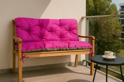 Coussin pour banc de jardin 120x50x40cm, coussin de banc de jardin Rosa coussin de banc extérieur, coussin de balançoire
