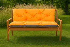 Coussin pour banc de jardin 100x50x40cm, coussin de banc de jardin Orange, coussin de balançoire extérieur, coussin de jardin