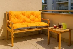 Coussin pour banc de jardin 100x50x40cm, coussin de banc de jardin Orange, coussin de balançoire extérieur, coussin de jardin