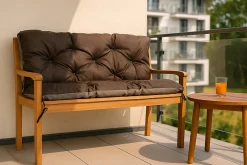 Coussin pour banc de jardin 150x60x50cm coussin de banc de jardin Marron coussin de balançoire coussin de banc extérieur