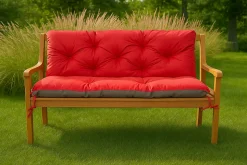 Coussin pour banc de jardin 120x60x60cm, coussin de banc de jardin Rouge coussin de balançoire coussin de banc extérieur
