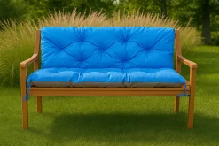 Coussin pour banc de jardin 160x60x50cm coussin de banc de jardin 3 places Bleu coussin de balançoire coussin de banc extérieur