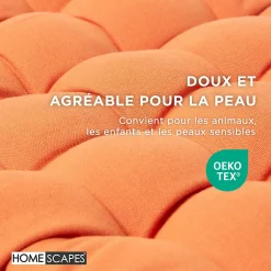 Coussin pour banc de jardin 2 places, terracotta - HOMESCAPES