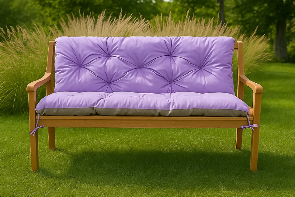 Coussin pour banc de jardin 100x60x50cm, coussin de banc de jardin Violet, coussin de balançoire extérieur, coussin de jardin