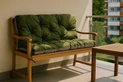 Coussin pour banc de jardin 100x50x40cm, coussin de banc de jardin Vert, coussin de balançoire extérieur, coussin de jardin