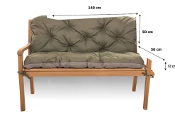 Coussin pour banc de jardin 140x50x50cm coussin de banc de jardin Vert coussin de balançoire coussin de banc extérieur