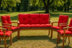 Coussin pour banc de jardin 160x50x50cm coussin de banc de jardin 3 places Rouge coussin de balançoire coussin de banc extérieur