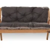 Coussin pour banc de jardin 100x60x50cm, coussin de banc de jardin Noir, coussin de balançoire extérieur, coussin de jardin
