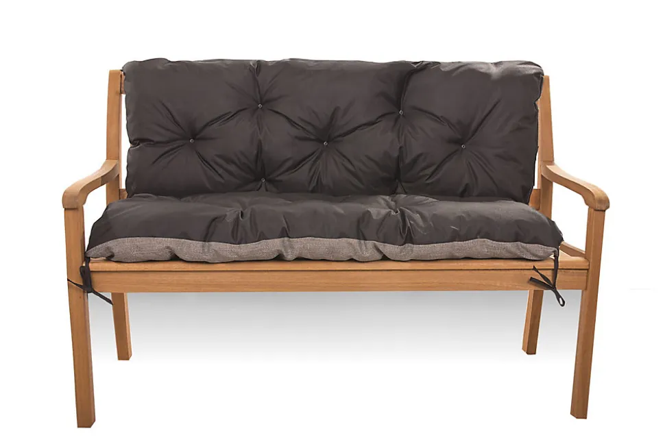 Coussin pour banc de jardin 100x60x50cm, coussin de banc de jardin Noir, coussin de balançoire extérieur, coussin de jardin