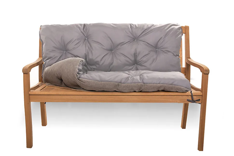 Coussin pour banc de jardin 100x60x50cm, coussin de banc de jardin Gris, coussin de balançoire extérieur, coussin de jardin