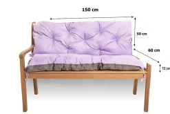 Coussin pour banc de jardin 150x60x50cm coussin de banc de jardin Violet coussin de balançoire coussin de banc extérieur