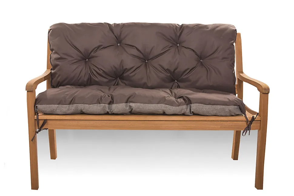 Coussin pour banc de jardin 140x60x50cm coussin de banc de jardin Marron coussin de balançoire coussin de banc extérieur