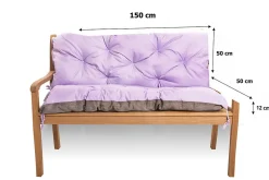 Coussin pour banc de jardin 150x50x50cm coussin de banc de jardin Violet coussin de balançoire coussin de banc extérieur