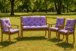 Coussin pour banc de jardin 150x50x50cm coussin de banc de jardin Violet coussin de balançoire coussin de banc extérieur