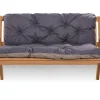 Coussin pour banc de jardin 150x60x50cm coussin de banc de jardin Bleu coussin de balançoire coussin de banc extérieur