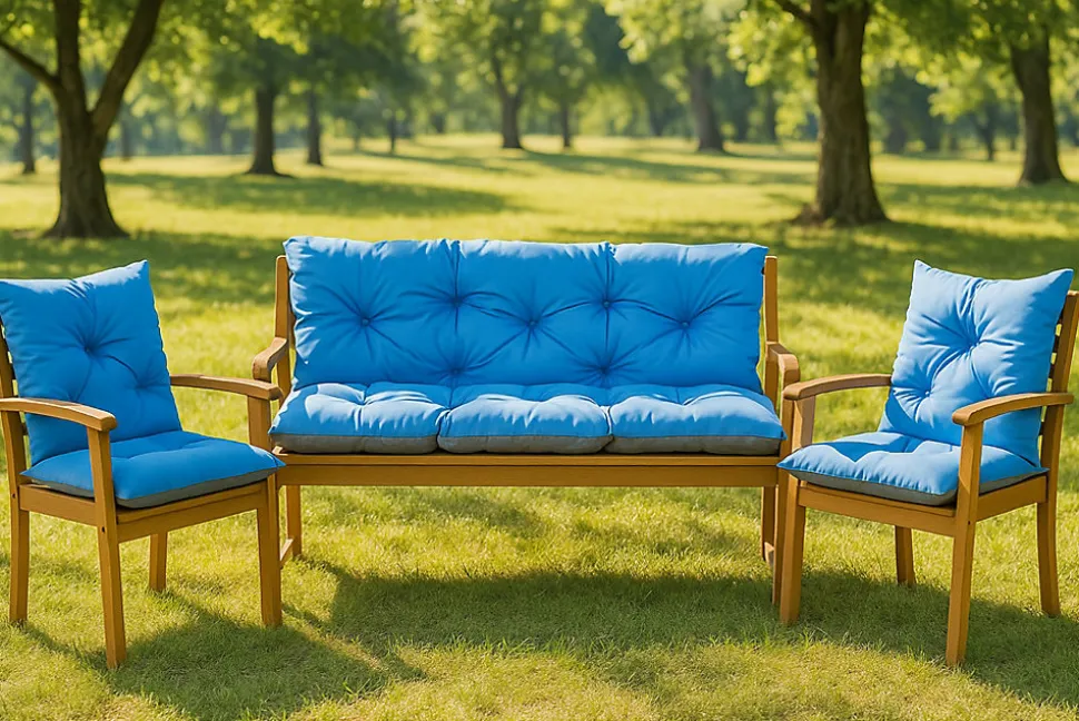 Coussin pour banc de jardin 120x50x50cm, coussin de banc de jardin Bleu coussin de banc extérieur, coussin de balançoire