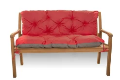 Coussin pour banc de jardin 120x50x50cm, coussin de banc de jardin Rouge coussin de banc extérieur, coussin de balançoire