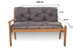 Coussin pour banc de jardin 150x50x40cm coussin de banc de jardin Anthracite coussin de balançoire coussin de banc extérieur