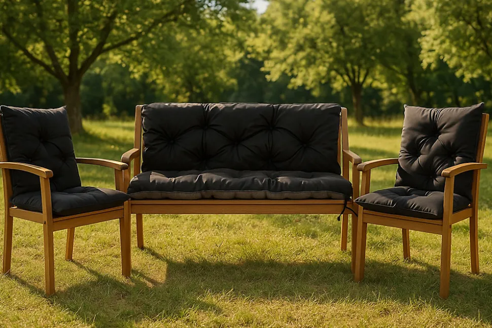 Coussin pour banc de jardin 120x50x40cm, coussin de banc de jardin Noir coussin de banc extérieur, coussin de balançoire