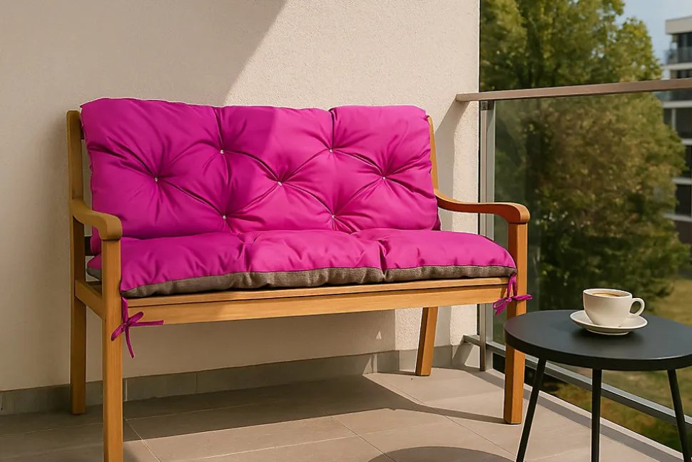 Coussin pour banc de jardin 120x50x50cm, coussin de banc de jardin Rosa coussin de banc extérieur, coussin de balançoire