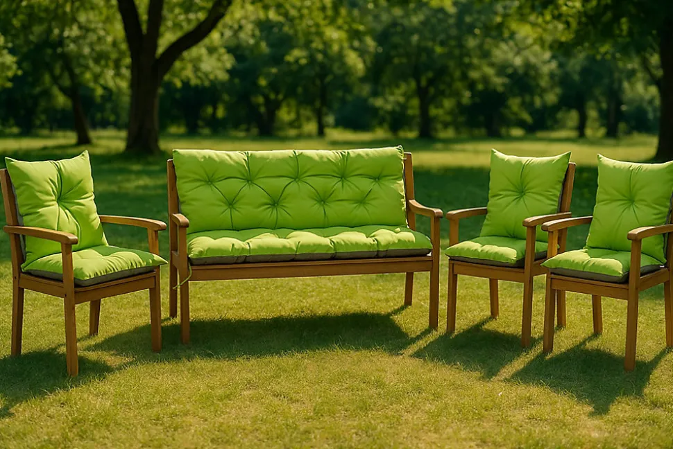 Coussin pour banc de jardin 100x50x50cm, coussin de banc de jardin Citron vert, coussin de balançoire extérieur, coussin de jardin