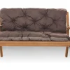 Coussin pour banc de jardin 120x60x60cm, coussin de banc de jardin Marron coussin de balançoire coussin de banc extérieur