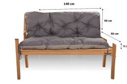 Coussin pour banc de jardin 140x50x50cm coussin de banc de jardin Anthracite coussin de balançoire coussin de banc extérieur