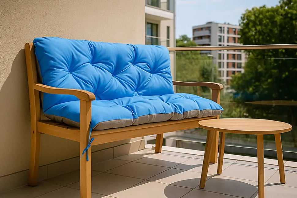Coussin pour banc de jardin 170x60x50cm coussin de banc de jardin 3 places Bleu coussin de balançoire coussin de banc extérieur