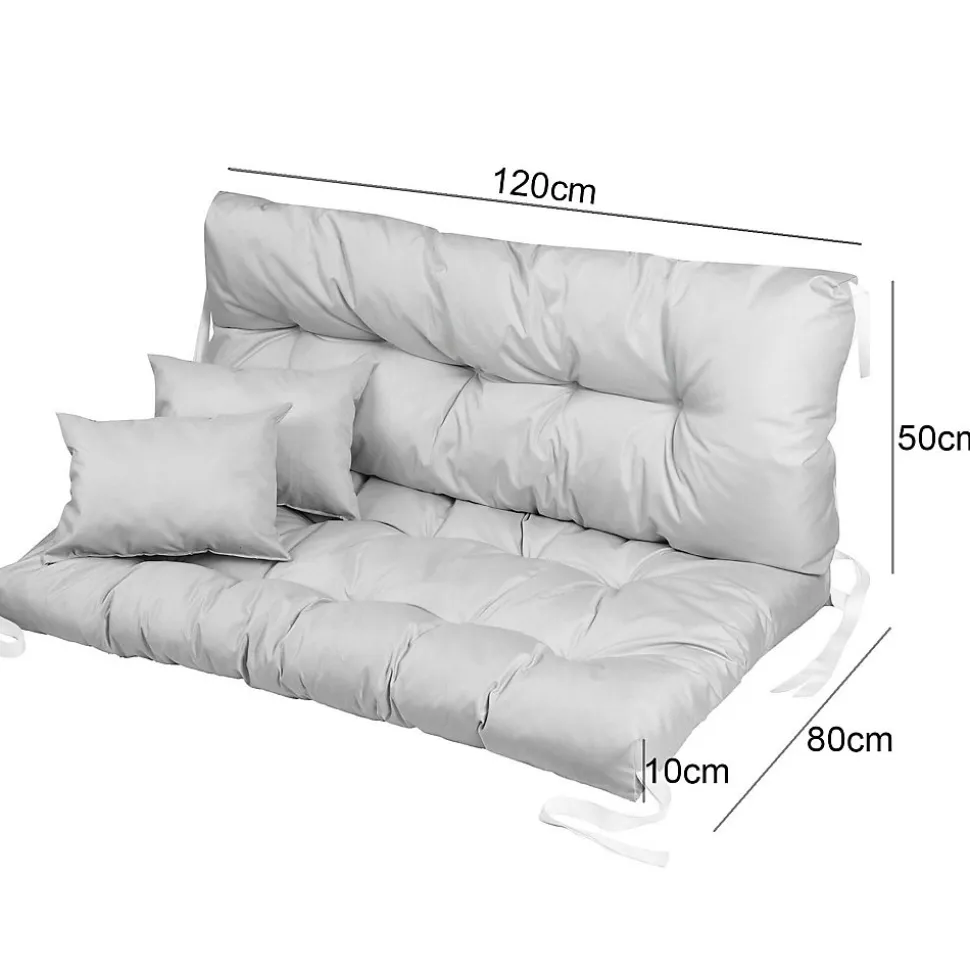 Coussin pour meubles palettes FEROCITY Gris 120x80x50 1 piece