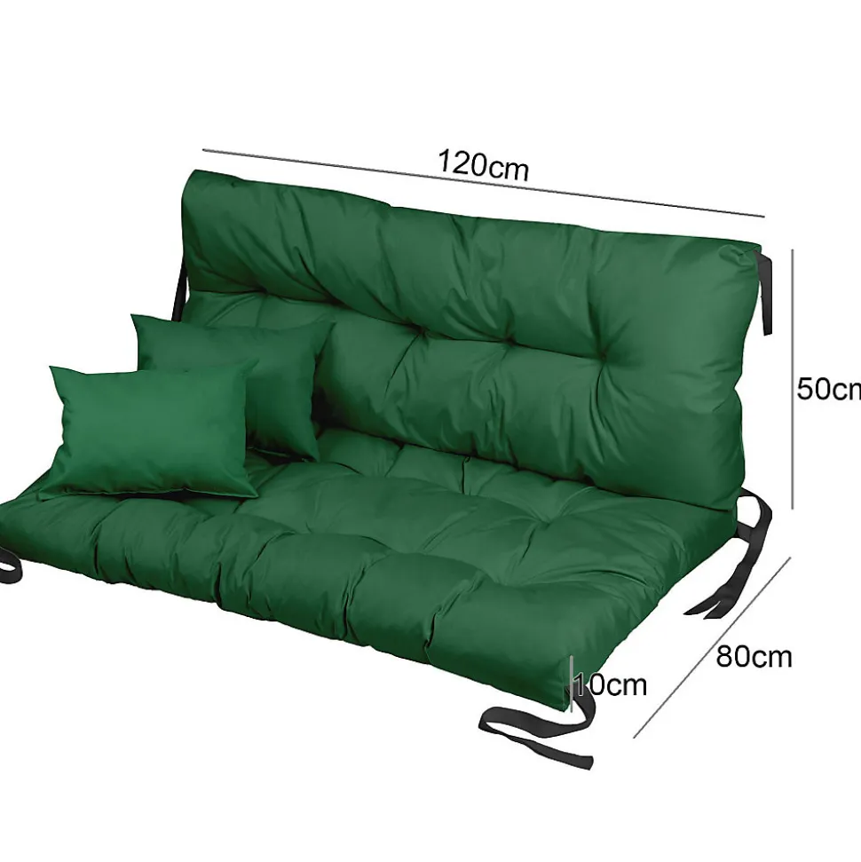 Coussin pour meubles palettes FEROCITY Vert 120x80x50 1 piece