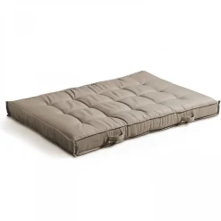 Coussin pour palette matelassé taupe 120 x 80cm Oviala