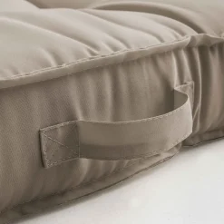 Coussin pour palette matelassé taupe 120 x 80cm Oviala