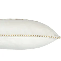 Coussin rectangulaire en textile blanc 30x45x3.5 cm