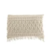Coussin rectangulaire en textile blanc 60x37.5x13 cm