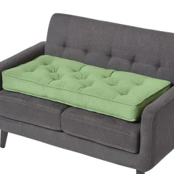 Coussin rehausseur pour canapé en coton, vert foncé - HOMESCAPES