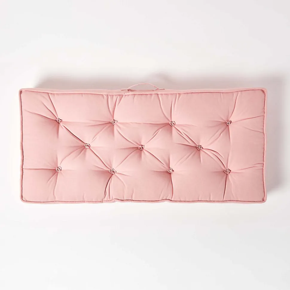 Coussin rehausseur pour canapé en coton, rose - HOMESCAPES