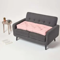 Coussin rehausseur pour canapé en coton, rose - HOMESCAPES