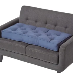 Coussin rehausseur pour canapé en coton, bleu marine - HOMESCAPES