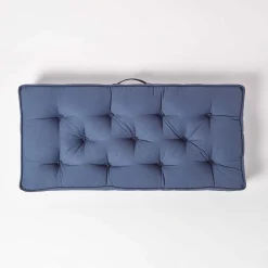 Coussin rehausseur pour canapé en coton, bleu marine - HOMESCAPES