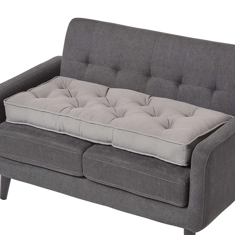 Coussin rehausseur pour canapé en coton, gris ardoise - HOMESCAPES