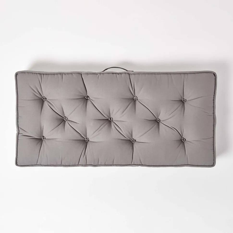 Coussin rehausseur pour canapé en coton, gris ardoise - HOMESCAPES